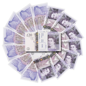 PROP MONEY UK £20 GBP POUNDS REALISTIC MONEY