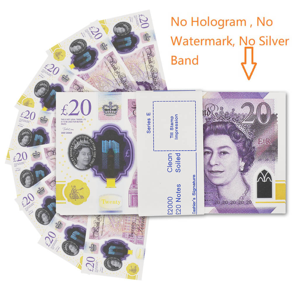 NEW EDITION PROP MONEY UK £20 GBP POUNDS REALISTIC MONEY