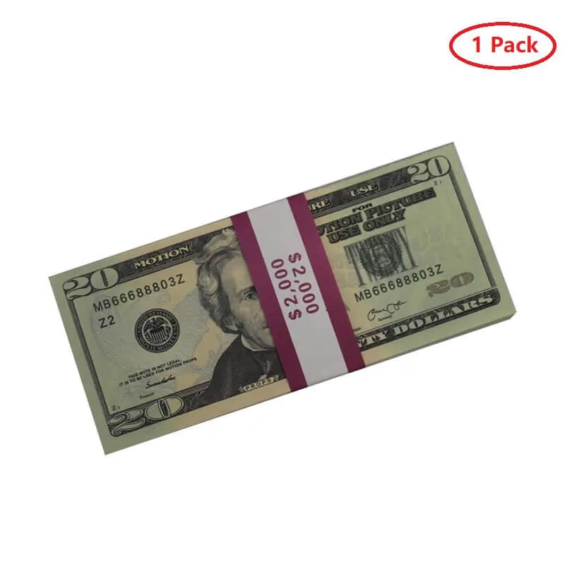 NEW EDITION PROP MONEY US $20 USD DOLLAR BILLS