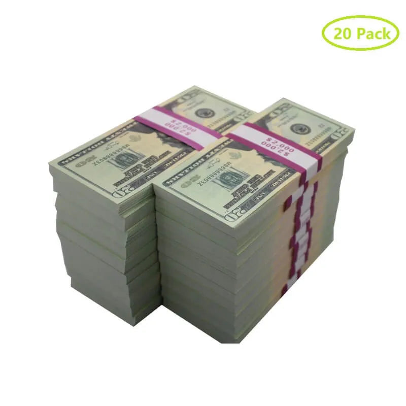 NEW EDITION PROP MONEY US $20 USD DOLLAR BILLS