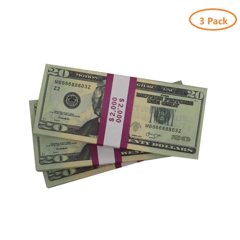 NEW EDITION PROP MONEY US $20 USD DOLLAR BILLS