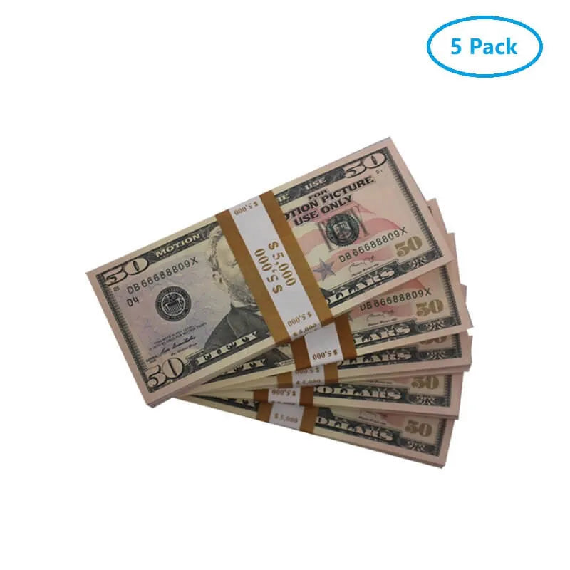 NEW EDITION PROP MONEY US $50 USD DOLLAR BILLS